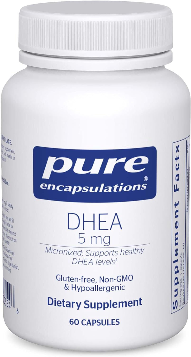 Pure Encapsulations DHEA 5 mg - Immune Support & Hormones Balance* -  Micronized DHEA - Gluten Free & Vegan - 60 Capsules - Endocrinology  Associates