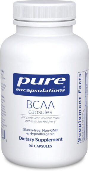 Pure Encapsulations BCAA Capsules | Hypoallergenic Supplement to Support Muscle Function During Exercise* | 90 Capsules