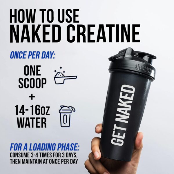 NAKED Pure Micronized Creatine Monohydrate – 200 Servings, 1,000g Bulk – Vegan, Non-GMO, Gluten & Soy Free - Muscle Building, Strength Training, Gym & Fitness Supplement - Image 3