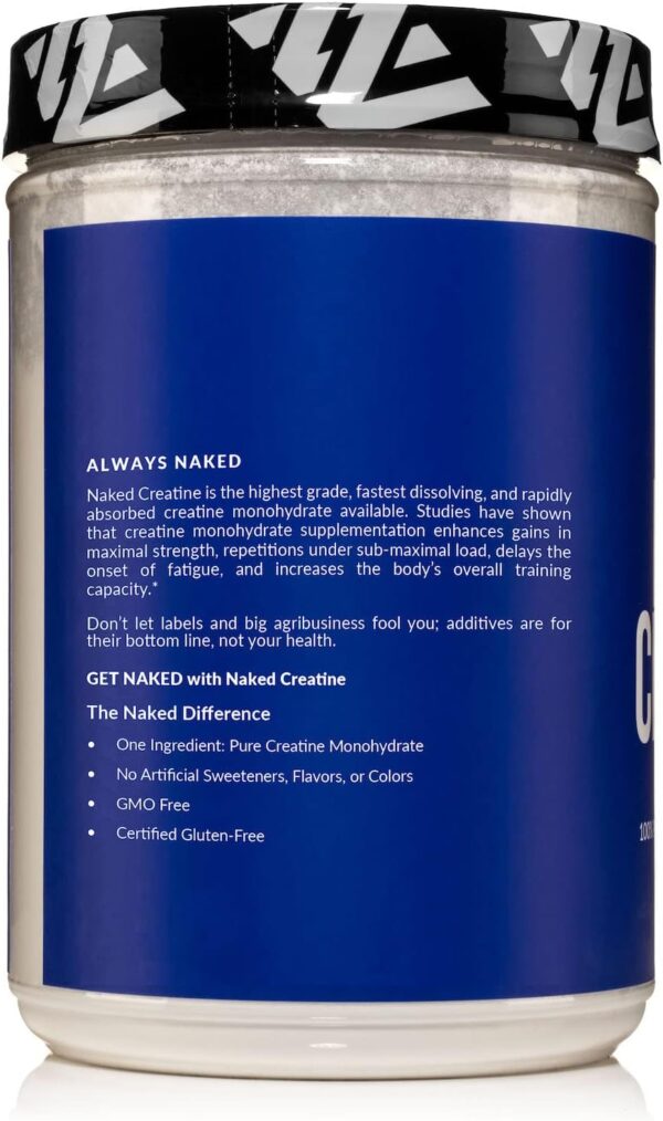 NAKED Pure Micronized Creatine Monohydrate – 200 Servings, 1,000g Bulk – Vegan, Non-GMO, Gluten & Soy Free - Muscle Building, Strength Training, Gym & Fitness Supplement - Image 4