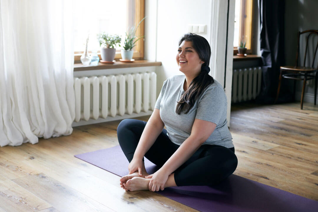 Woman performing yoga