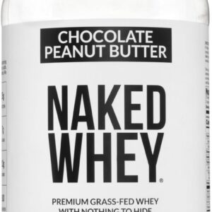 NAKED Whey Chocolate Peanut Butter Protein Powder, Grass Fed Whey, No GMO, No Soy, and Gluten Free. Nothing Artificial, Aid Growth and Recovery - 21 Servings