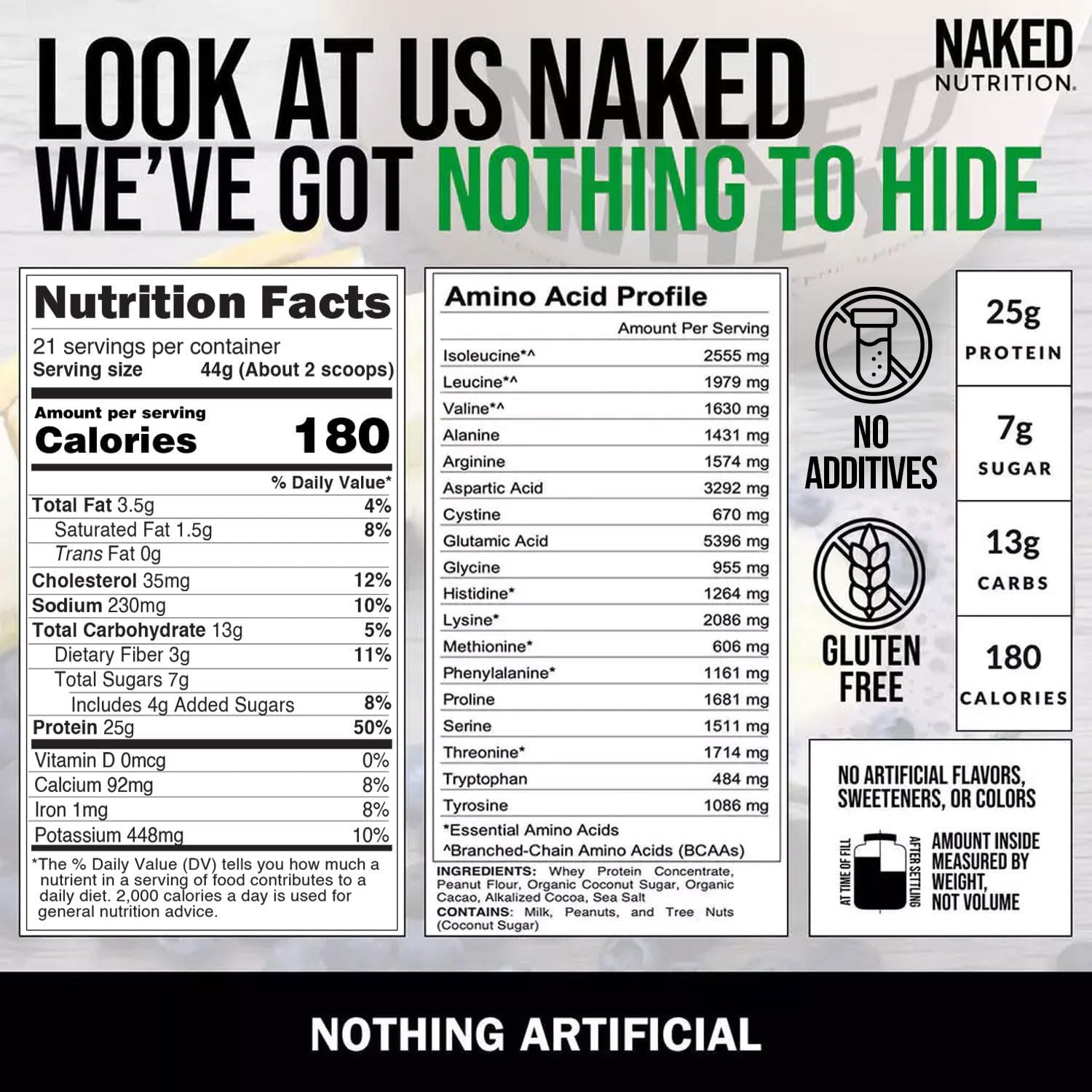 NAKED Whey Chocolate Peanut Butter Protein Powder, Grass Fed Whey, No GMO, No Soy, and Gluten Free. Nothing Artificial, Aid Growth and Recovery - 21 Servings - Image 8