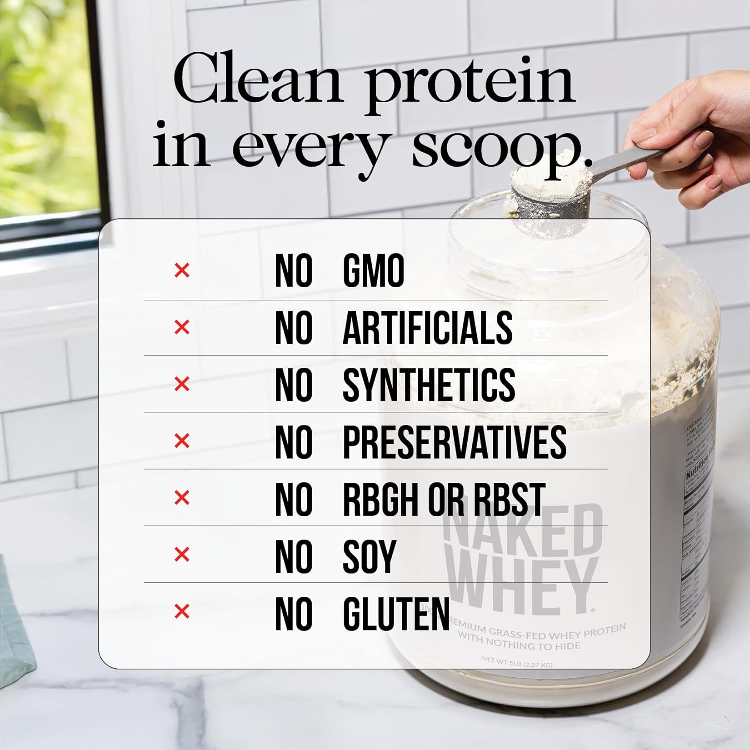 NAKED Whey Chocolate Peanut Butter Protein Powder, Grass Fed Whey, No GMO, No Soy, and Gluten Free. Nothing Artificial, Aid Growth and Recovery - 21 Servings - Image 4
