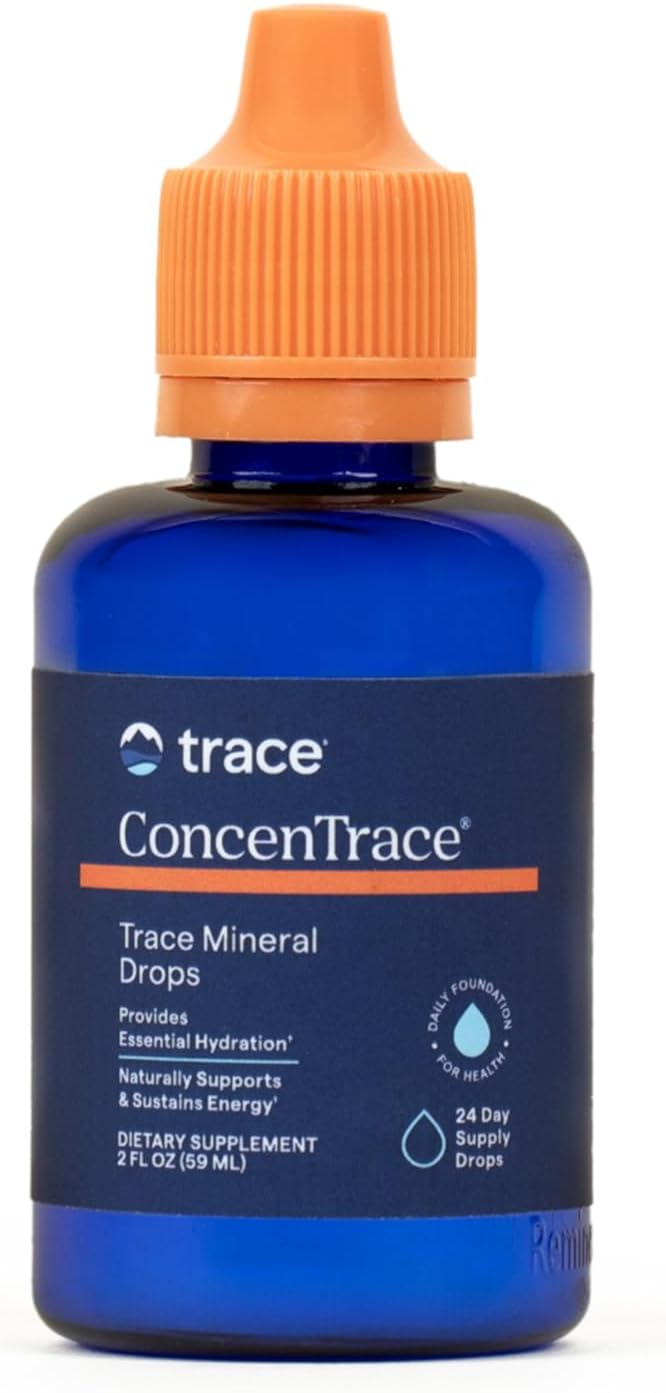 Trace Minerals ConcenTrace Trace Mineral Drops | Supports Energy, Digestion, Bone Health & Hydration, 70+ Ionic Trace Minerals w/ Magnesium, Chloride & Potassium | Keto, Vegan & Non-GMO | 24 Servings