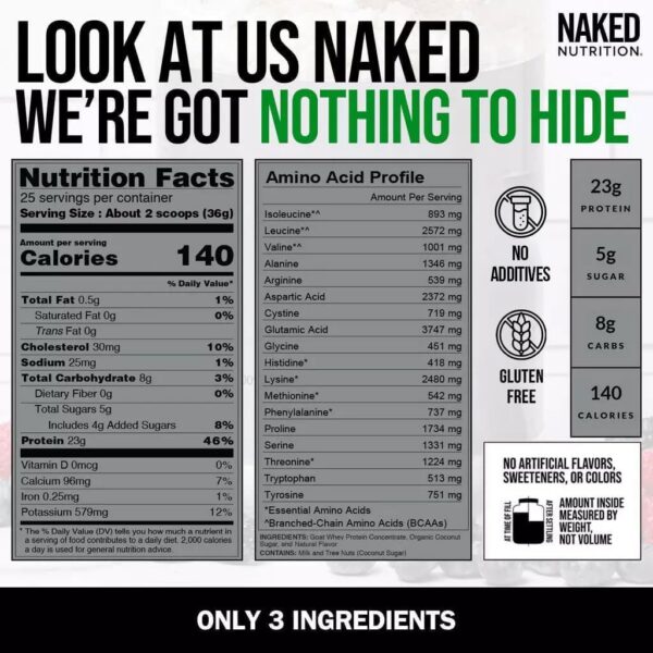 Naked Goat Whey Vanilla Protein Powder in Columbus, OH