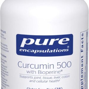 Pure Encapsulations Curcumin 500 with Bioperine - Antioxidant Supplement to Support Joints, Tissue, Liver, Colon & Cellular Health* - with Turmeric Curcumin & Bioperine - 120 Capsules