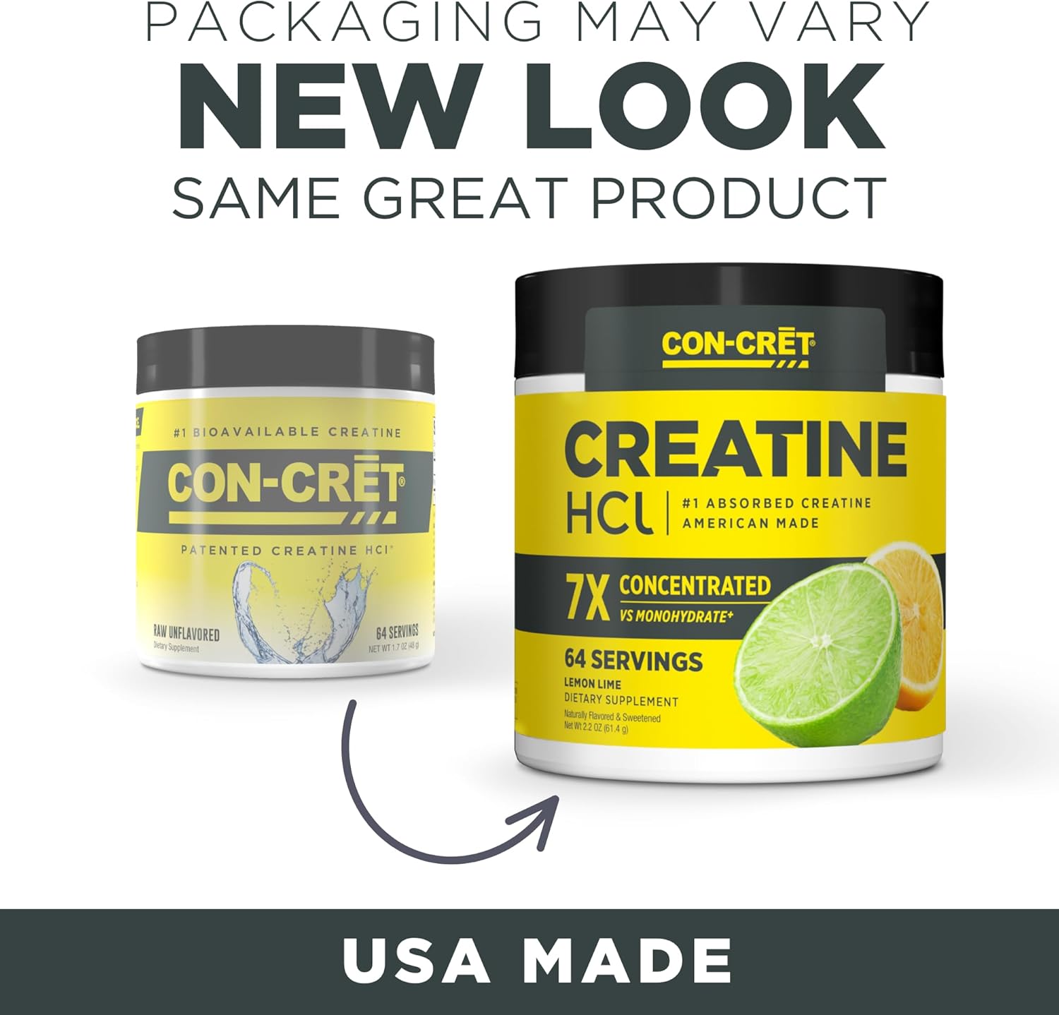 CON-CRET Creatine HCl Powder | Muscle, Cognitive, Cellular Energy Support | No Bloating or Cramps | USA Made & NSF Certified | Lemon Lime (64 Serving) - Image 6