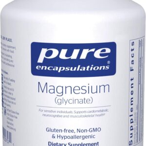Pure Encapsulations Magnesium (Glycinate) - Supplement to Support Stress Relief, Sleep, Heart Health, Nerves, Muscles, and Metabolism* - with Magnesium Glycinate - 360 Capsules