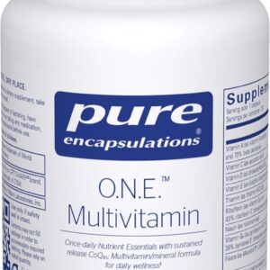 Pure Encapsulations O.N.E. Multivitamin - Once Daily Multivitamin with Antioxidant Complex Metafolin, CoQ10, and Lutein to Support Vision, Cognitive Function, and Cellular Health* - 30 Capsules