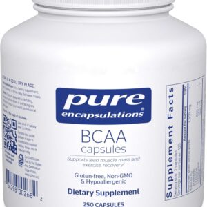 Pure Encapsulations BCAA Capsules | Hypoallergenic Supplement to Support Muscle Function During Exercise* | 250 Capsules