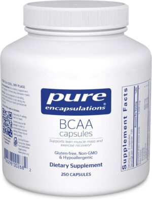 Pure Encapsulations BCAA Capsules | Hypoallergenic Supplement to Support Muscle Function During Exercise* | 250 Capsules
