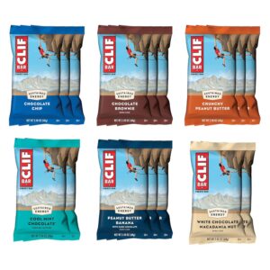 CLIF BAR - Energy Protein Bars - Variety Pack - 6 Flavors - Made with Organic Oats - Energy Bars - Non-GMO - (16 Pack)
