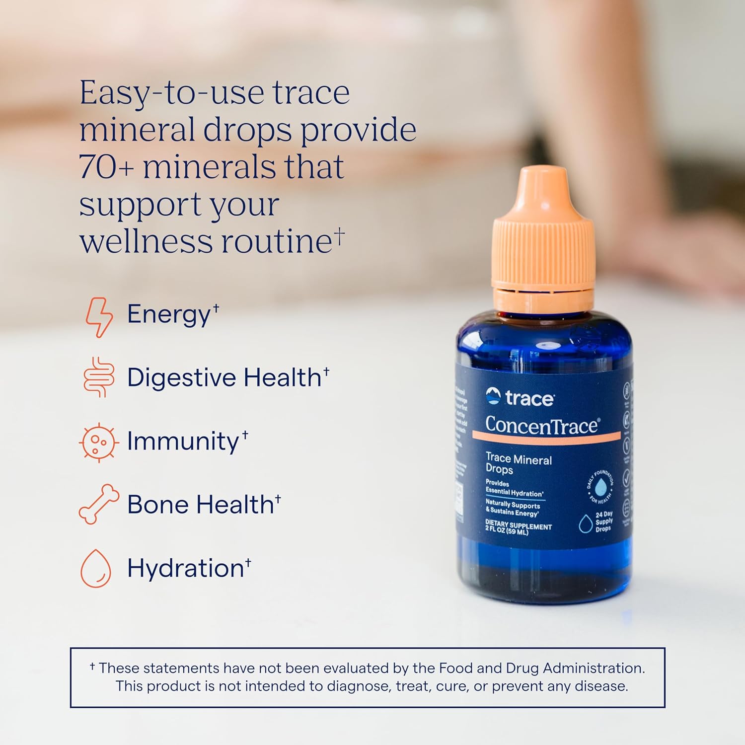 Trace Minerals ConcenTrace Trace Mineral Drops | Supports Energy, Digestion, Bone Health & Hydration, 70+ Ionic Trace Minerals w/ Magnesium, Chloride & Potassium | Keto, Vegan & Non-GMO | 24 Servings - Image 9